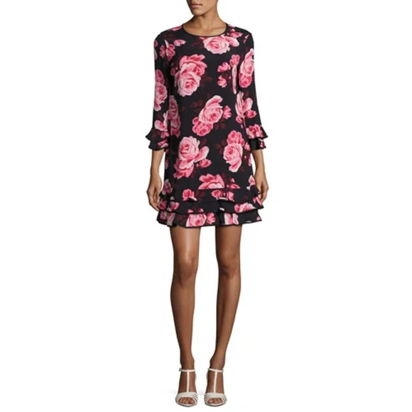 Kate Spade Black and Pink Floral Mini Dress - Picture 7 of 8